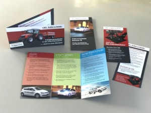 Flyer Verschiedene Flyer eines Unternehmens