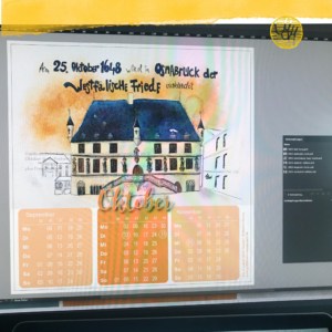 Kalender 2023, Motiv das Rathaus Osnabrück gezeichnet