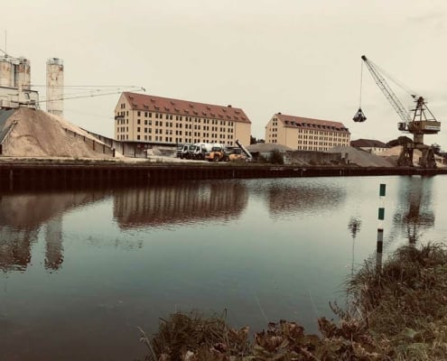 der leise Speicher Osnabrück, Blick vom Kanal.