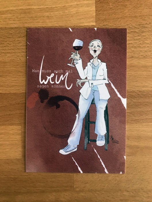 postkarte-wein-sagen Postkartengestaltung